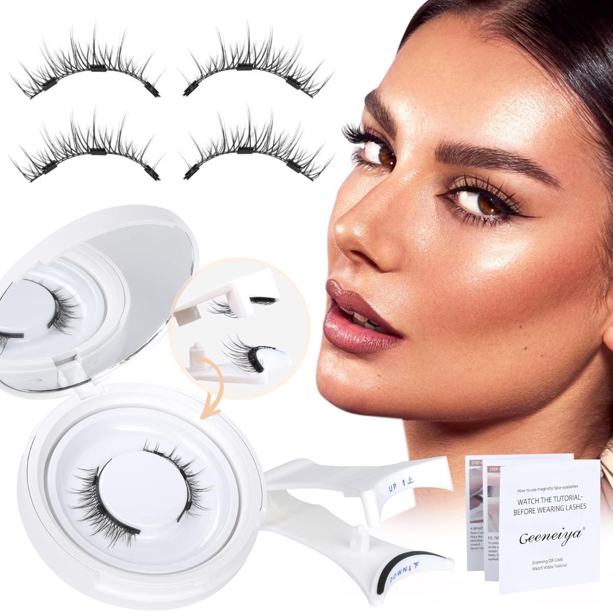 Reusable Magnetic 3D Mink Eyelashes – Yovria Sensitive Eye Friendly Kit