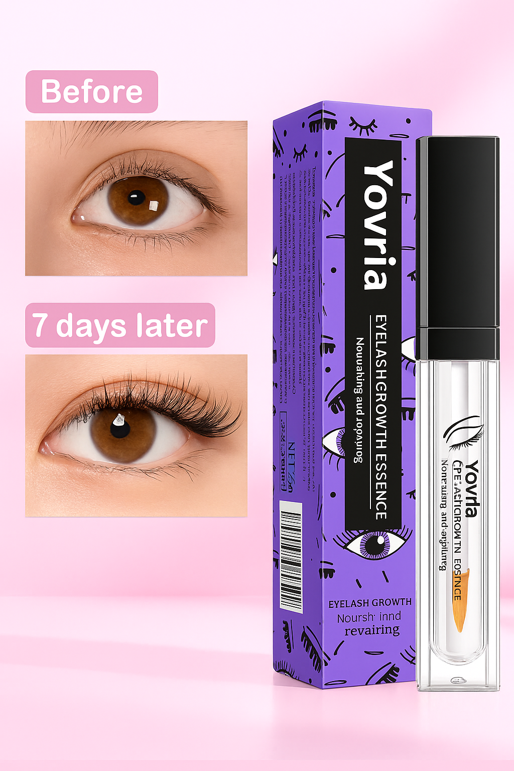 Yovria LashBoost 7X – Natural Eyelash Growth Serum