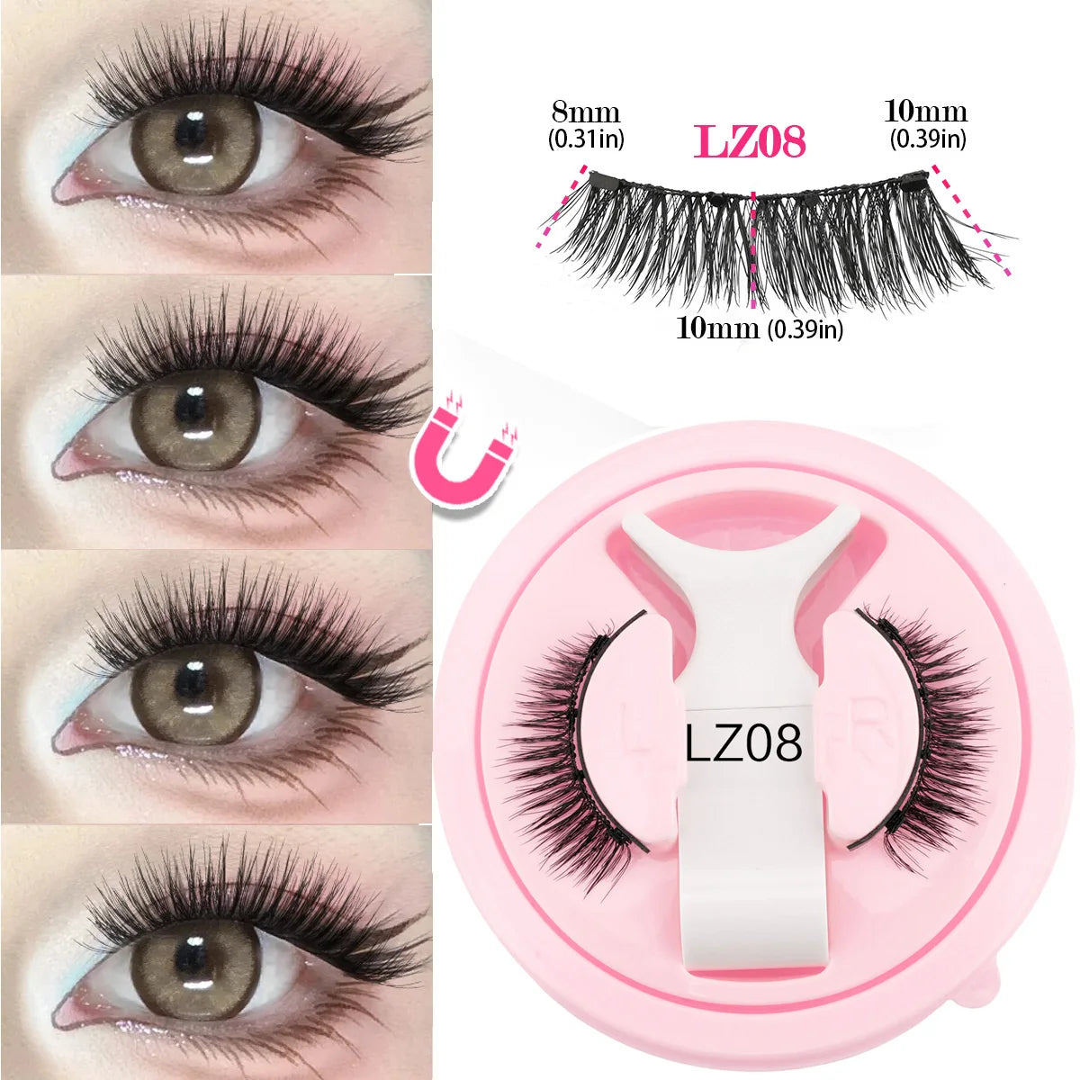 Reusable Magnetic 3D Mink Eyelashes – Yovria Sensitive Eye Friendly Kit