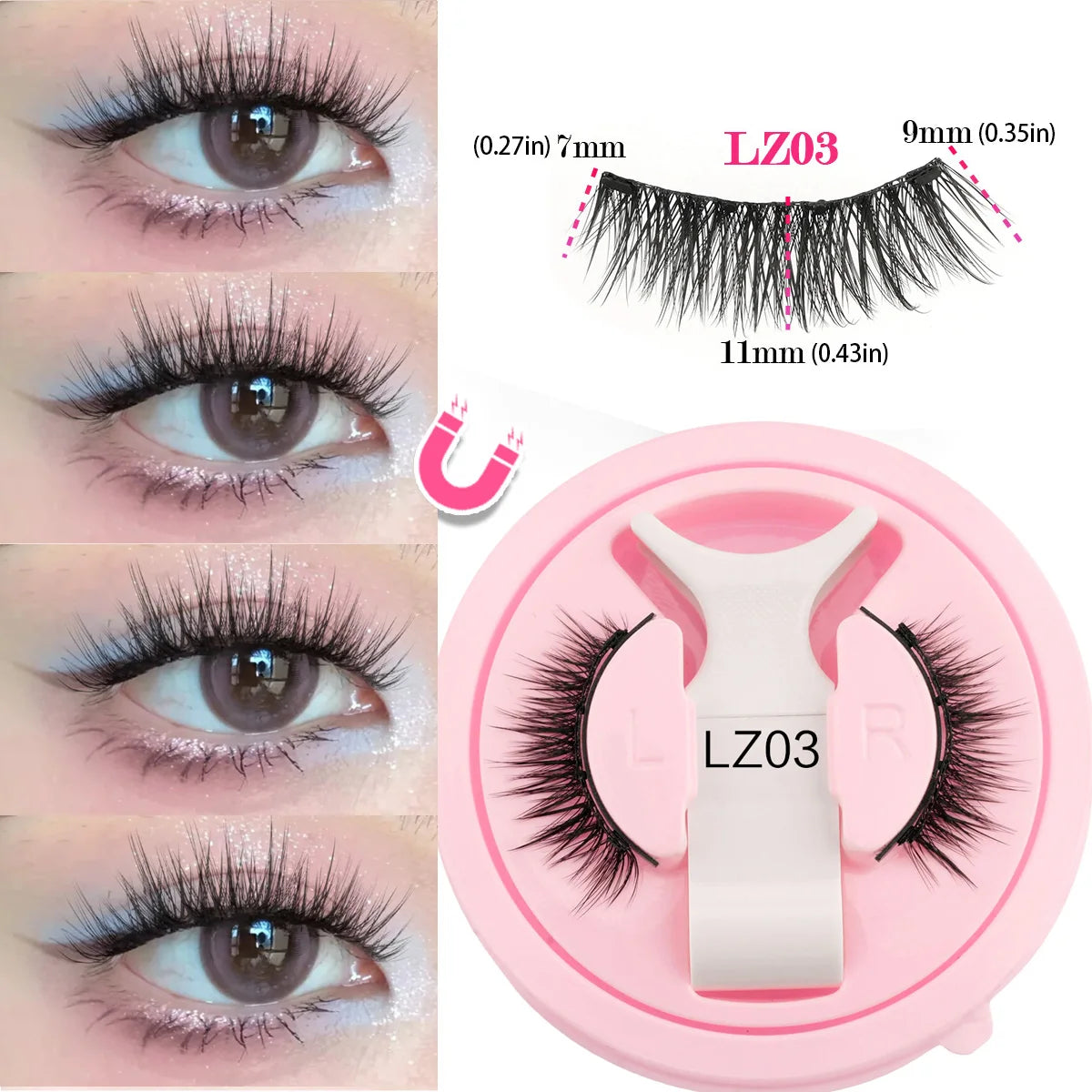 Reusable Magnetic 3D Mink Eyelashes – Yovria Sensitive Eye Friendly Kit