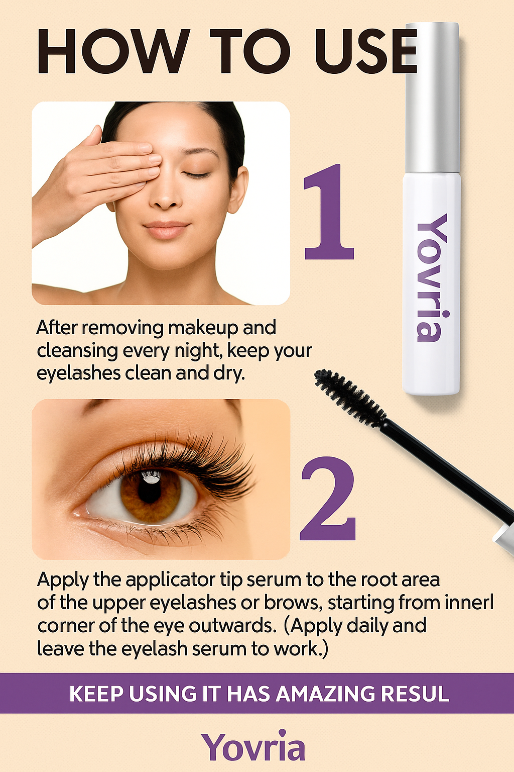 Yovria Natural Lash & Brow Growth Serum