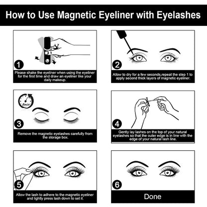 Yovria Black Magnetic Eyeliner Glue 1/2pcs | Self-adhesive Liquid Eyeliner