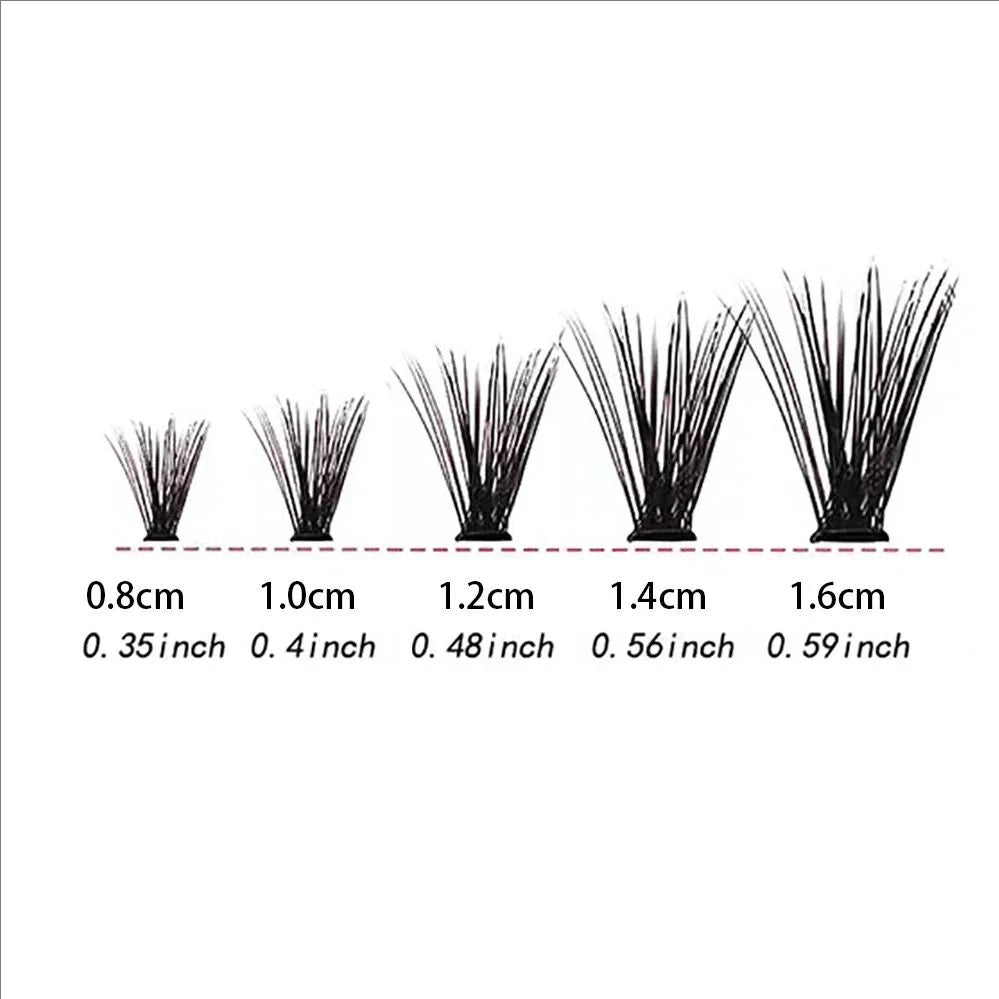 Yovria Individual Lashes 8-16mm | 200pcs Natural Volume Clusters