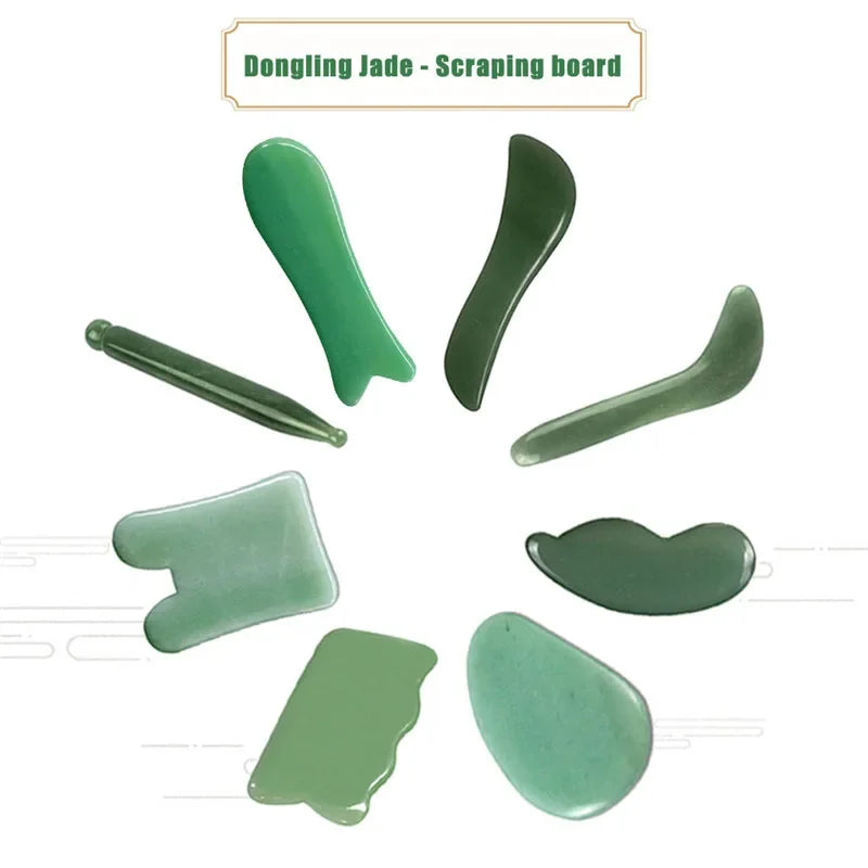 Rose quartz gua sha tool for facial and body massage therapy